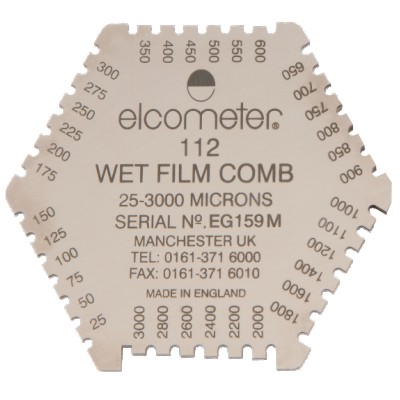 Elcometer 112AL 沖壓鋁制濕膜梳